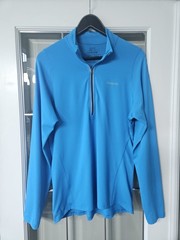 Patagonia Men’s Medium 1/2 Zip Long Sleeve Pullover Lightweight Vented Blue EUC