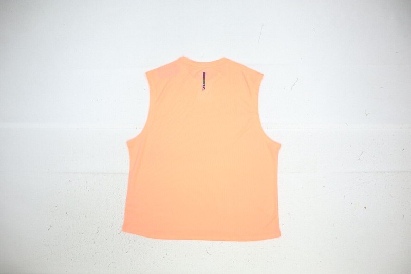 EZRun Mens Sleeveless Pink Polyester Athletic Workout Top Quick Dry Mens 2XL gallery