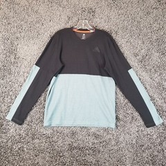 Adidas Mens Black Teal Climalite Long Sleeve Crew Neck Size M