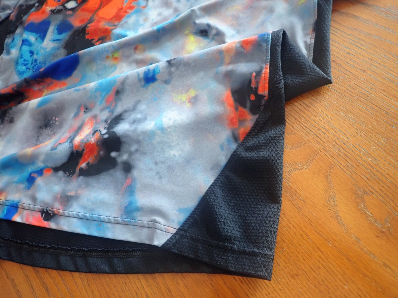Under Armour Rush Celliant Gym Shirt Blue Paint Splatter Men's Large gallery