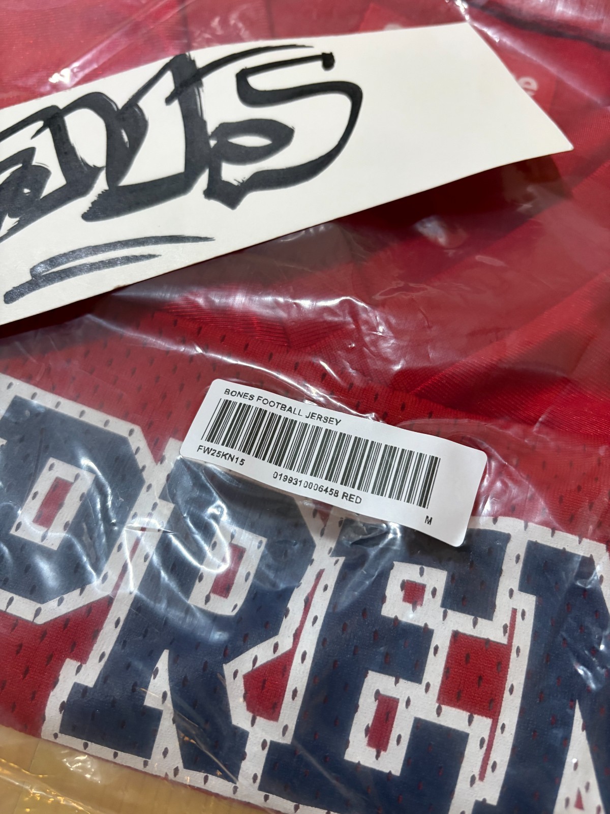Supreme Bones Football Jersey Red Medium gallery