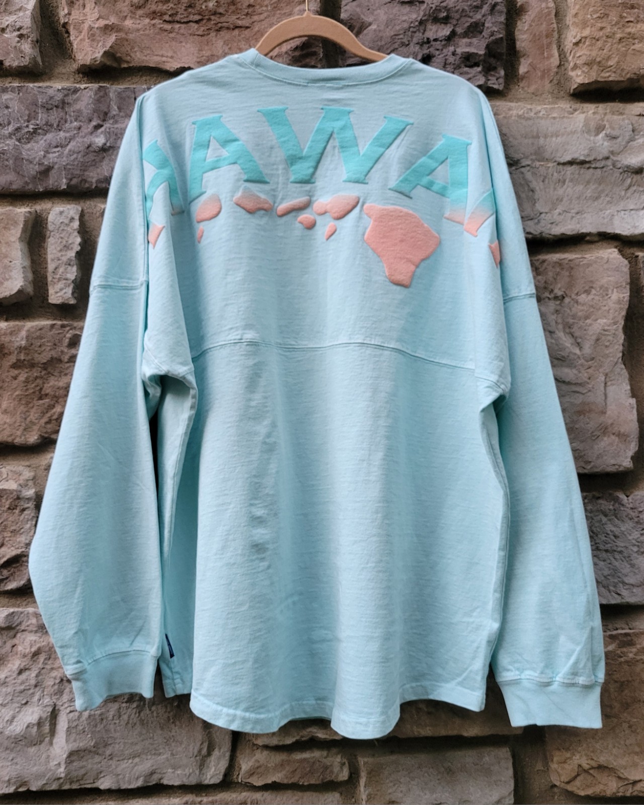 Spirit Jersey Hawaii Islands Mint Green Puff Print Oversized XL gallery