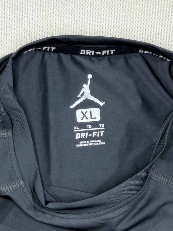 Nike Jordan Dri-Fit Youth Gray Iridescent Jumpman Logo L/S Performance Shirt XL gallery