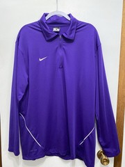 Nike 1/4 Zip Shirt Mens Large Essential DRI-FIT Purple Flex Stretch Golf Active
