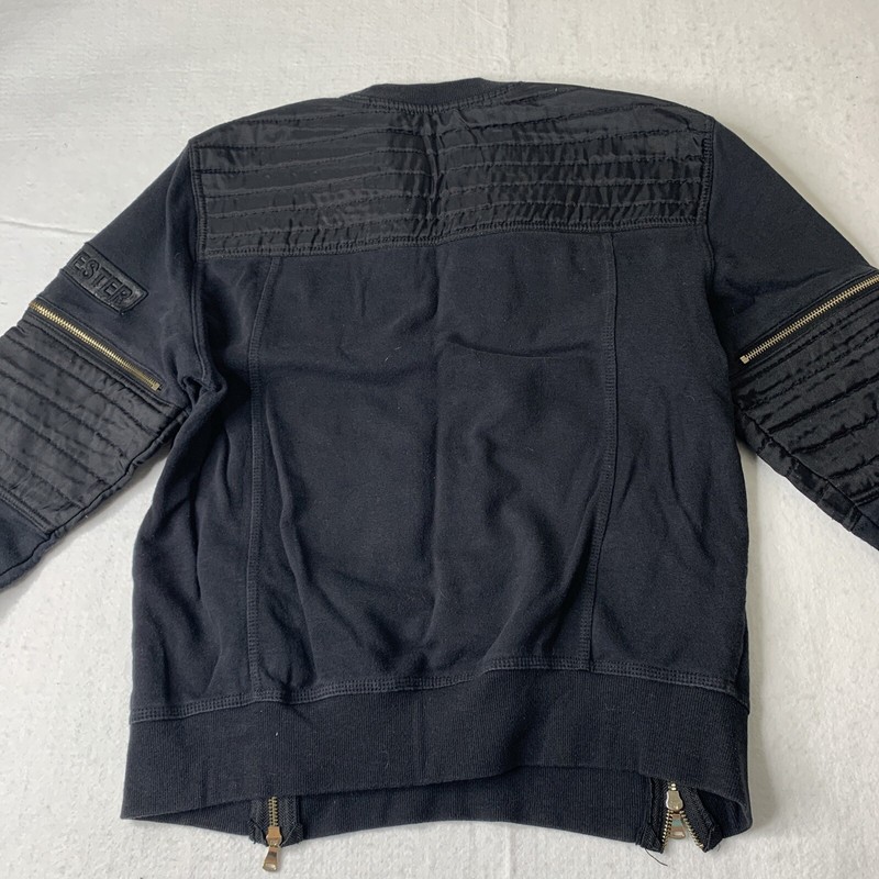 Mens Winchester Black Pullover Long Sleeve Zipper Embellishments Size Medium gallery