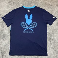 Psycho Bunny Tennis T-Shirt Jersey Mens M Medium Blue Canada National Bank