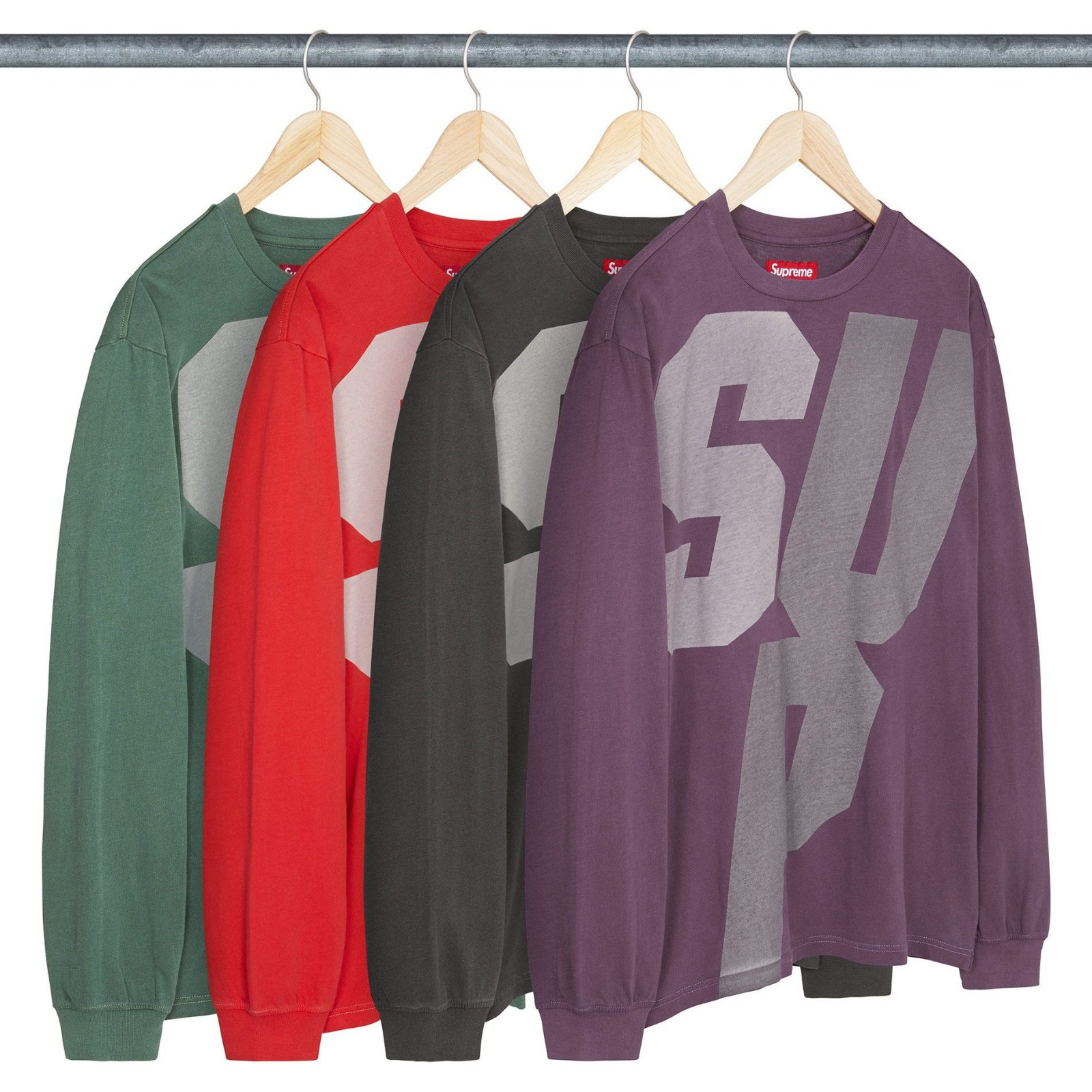 Supreme Reflective L/S Top Black Red Purple Green 4colors FW25 gallery