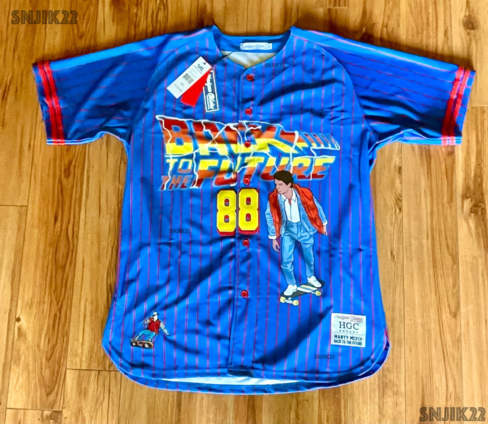 BACK TO THE FUTURE Baseball Jersey ft. Marty McFly- Headgear Classics (2XL) NEW gallery