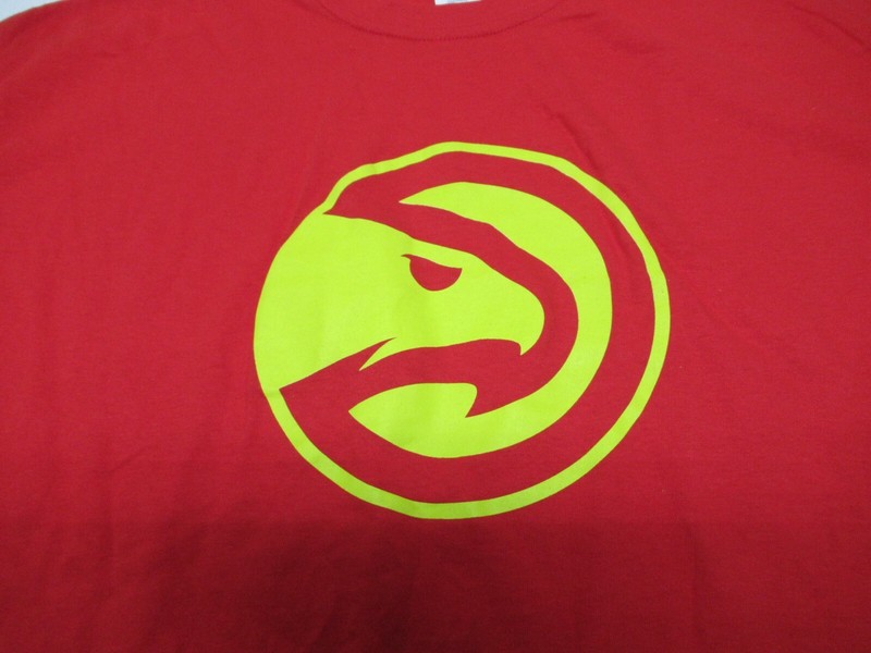 ATLANTA HAWKS NBA BASKETBALL PROMO T-SHIRT 100% COTTON (RED) XLARGE gallery