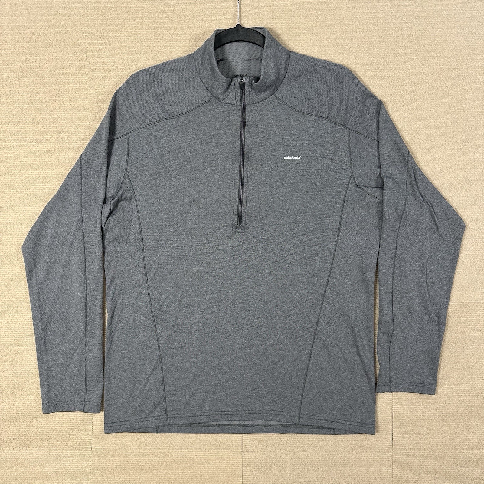 Patagonia Capilene 3 Midweight Base Layer 1/4 Zip Pullover Mens L Gray Polartec gallery