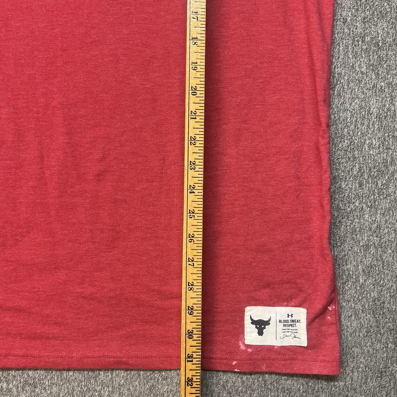 Men's Under Armour Project Rock "Respect" Graphic T-Shirt Red XL gallery