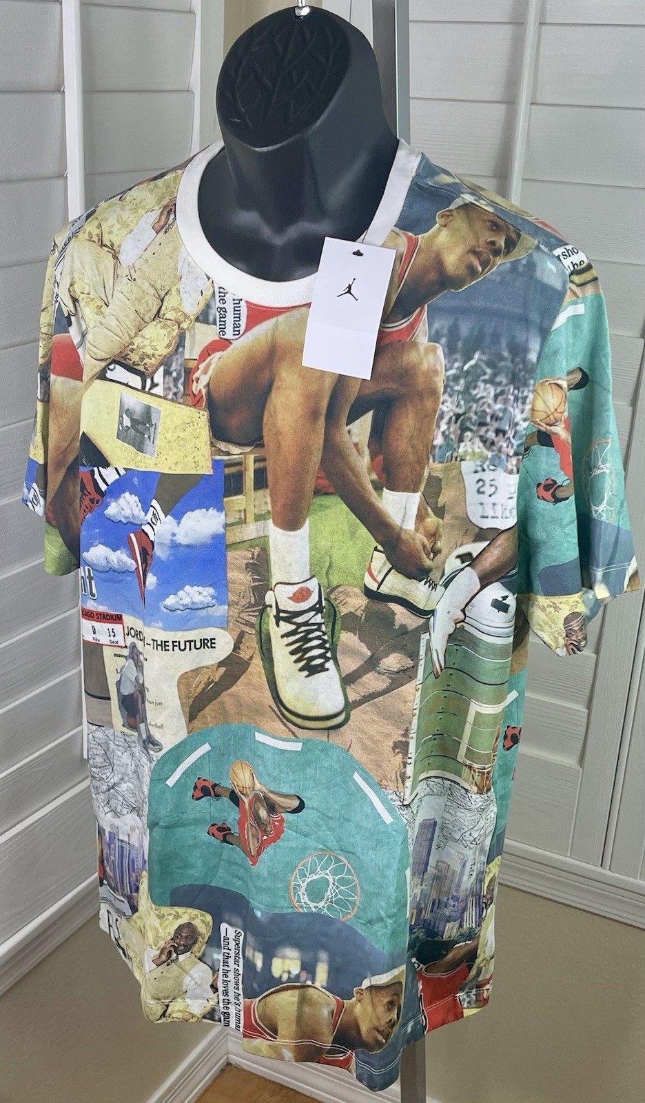 Nike Jordan Flight Essentials ‘MJ AOP’ Crew Neck T-Shirt - FZ1923-100 - Men's XL gallery