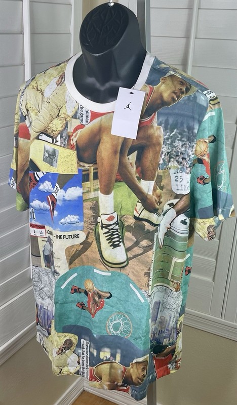 Nike Jordan Flight Essentials ‘MJ AOP’ Crew Neck T-Shirt - FZ1923-100 - Men's XL gallery