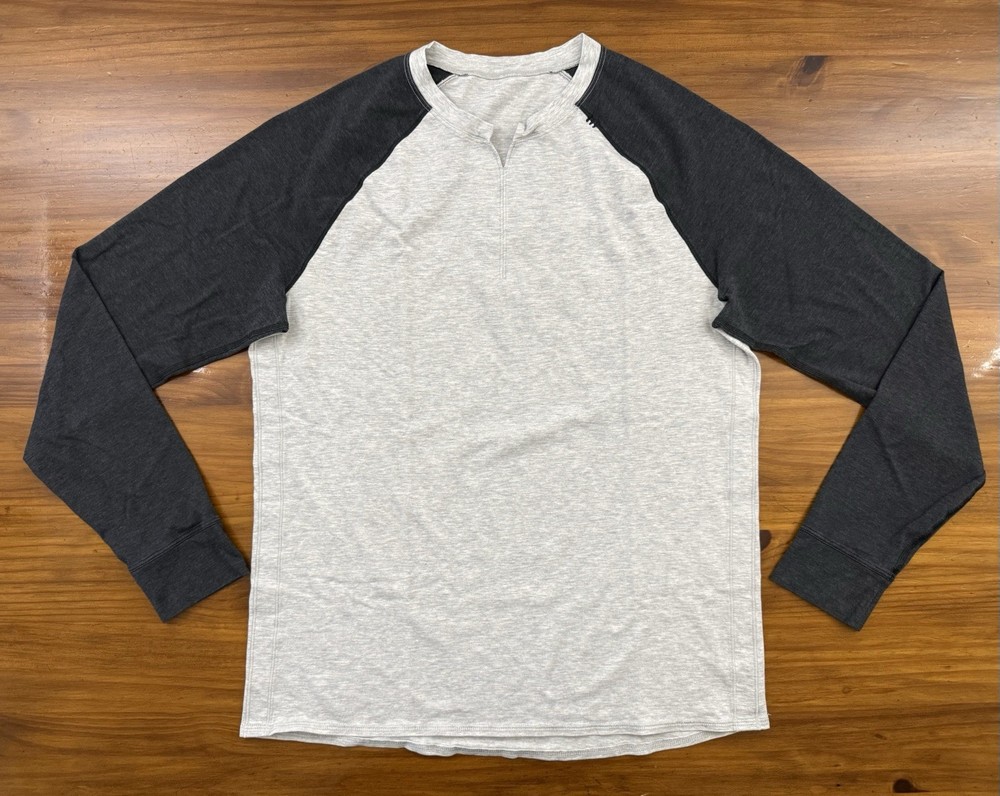 Lululemon Performance Training Raglan L/S Shirt Men's Large Gray Heather