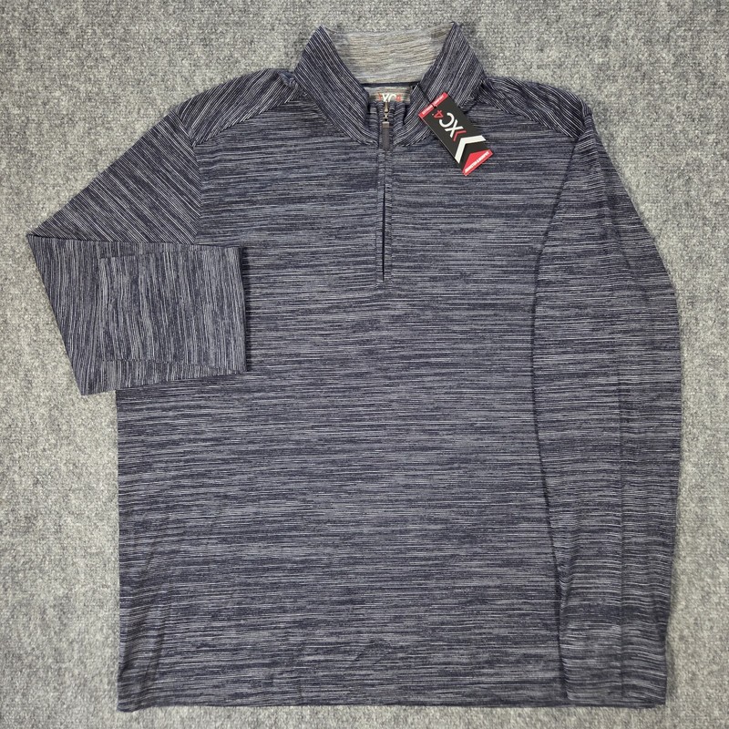 NWT Johnston & Murphy XC4 Pullover Mens XL Navy Blue 1/4 Zip Extreme Comfort gallery