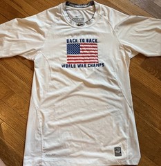 Nike USA Back To Back World War Champs Size Small Pro Combat America American