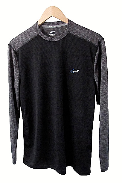 Greg Norman Attack Life Size S Black and Gray Long Sleeve Athletic Top gallery