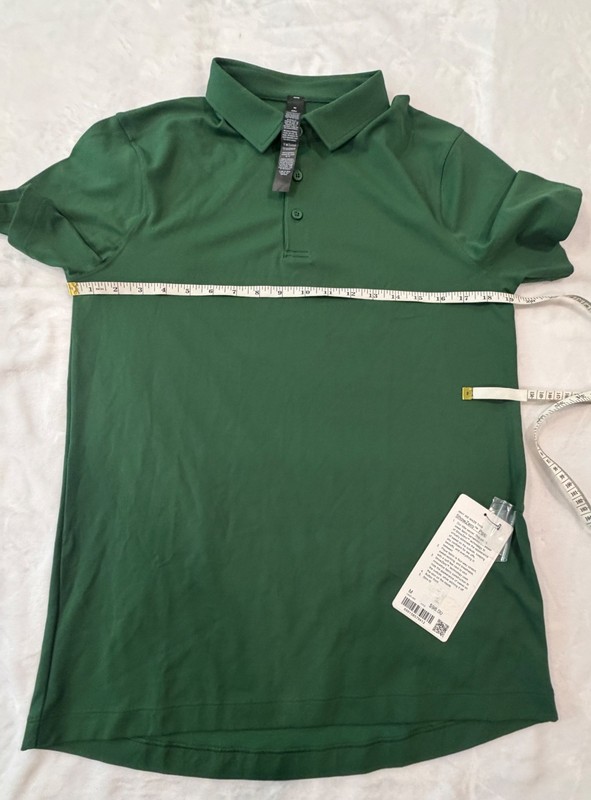 Lululemon Mens ShowZero SlimFit Polo Shirt Sz Medium Ivy Green IVYG gallery