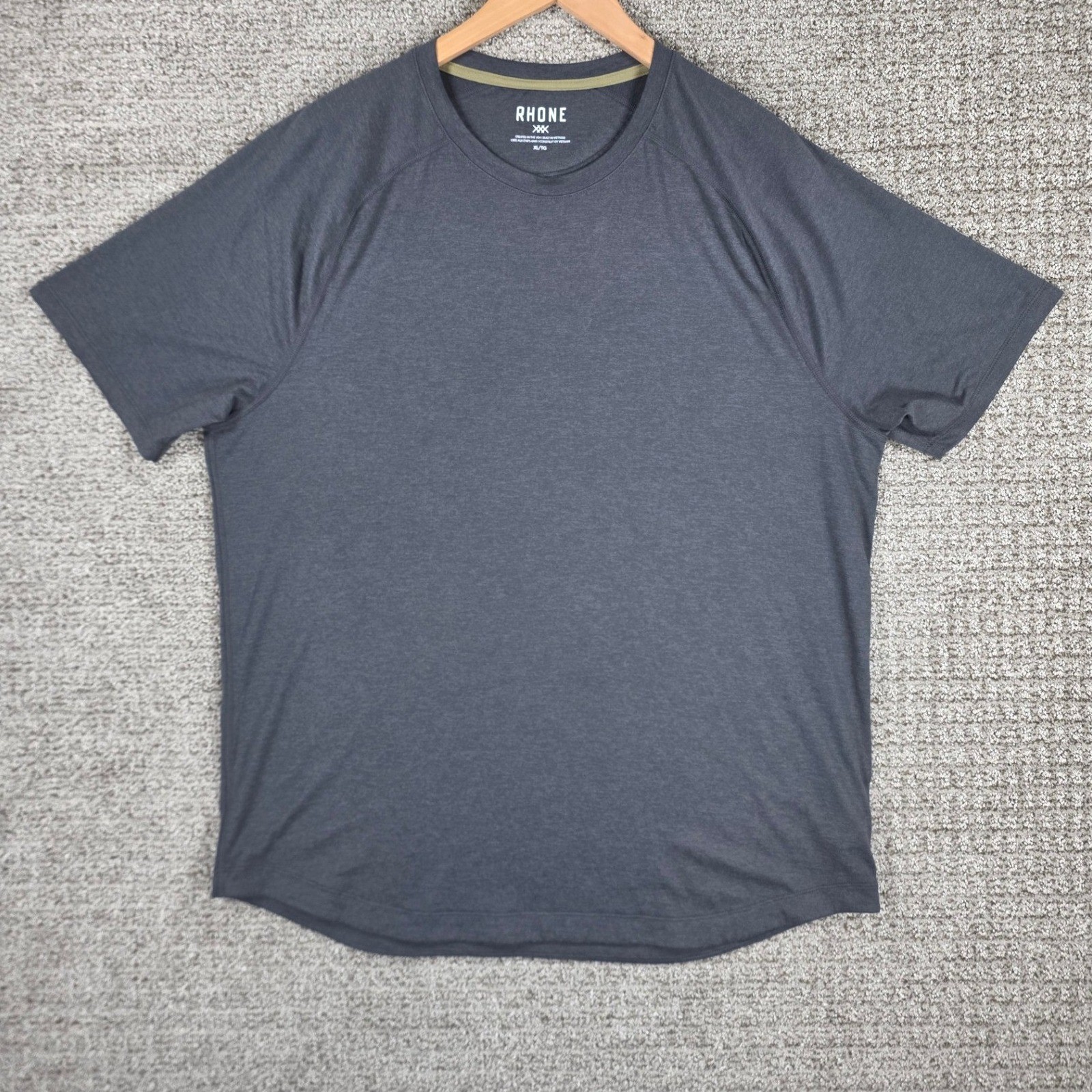 Rhone Mens Atmosphere Tee Short Sleeve Training T-Shirt XL Gray Heather Active gallery