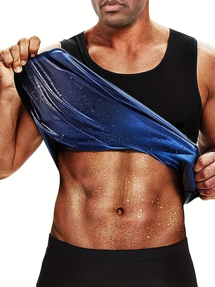 Men Gynecomastia Compression Shirt Sauna Vest Fitness Body Shaper Sweat Tank Top