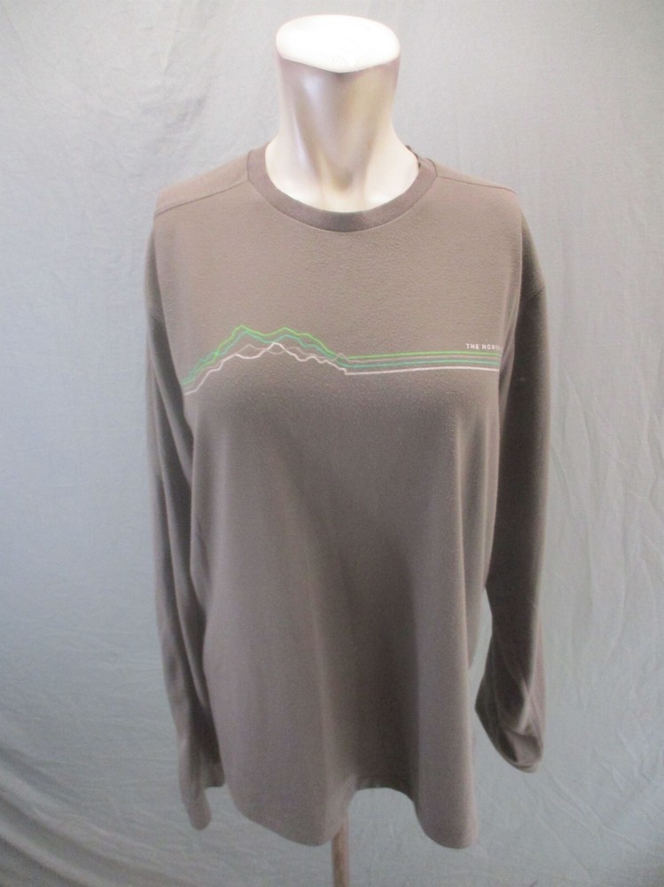 The North Face Size L Mens Stretch Crew Neck Long Sleeve Knit Athletic Top 022