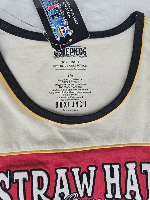 Men's One Piece Straw Hat Crew Panel Tank - BoxLunch Exclusive Size Small gallery