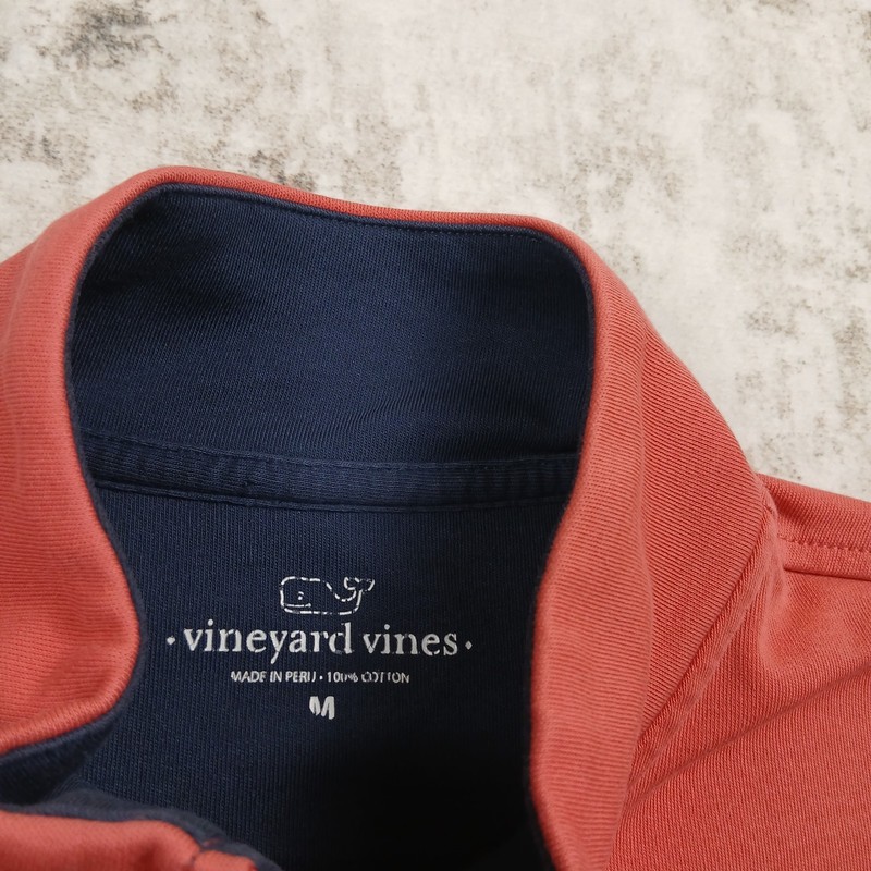 Vineyaed Vines 1/4 Zip Pullover Mens Medium Peach Pink gallery