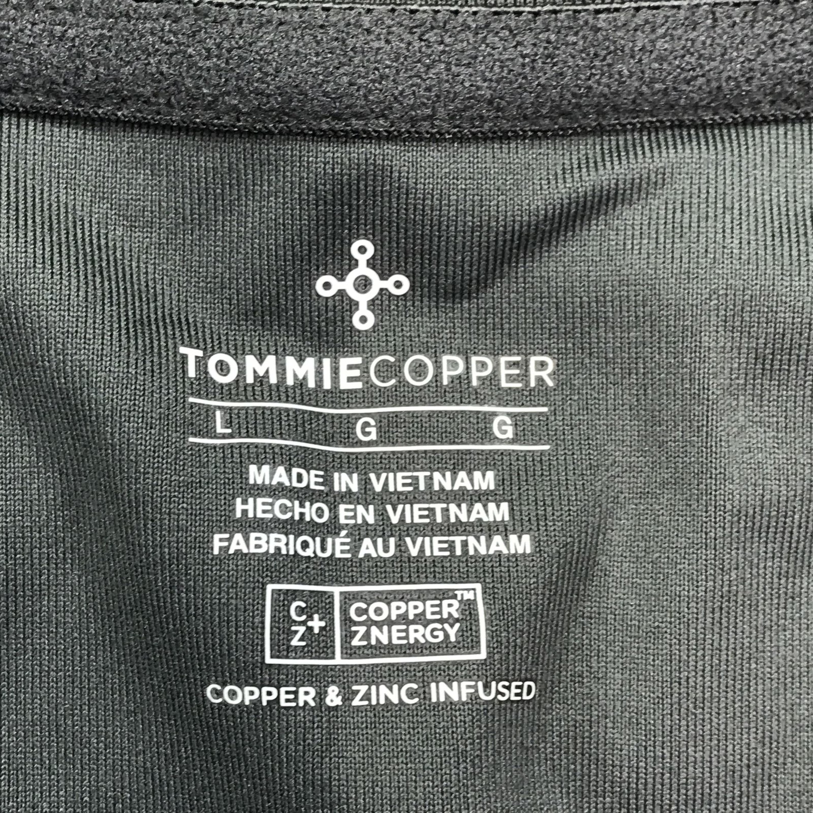 Tommie Copper Shirt Mens Large Gray Compression Zip Lower Back Support Top gallery