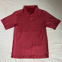 Nike Dri-FIT ADV Tiger Woods Geometric Knitted Golf Polo Red Men’s Size M LOGO