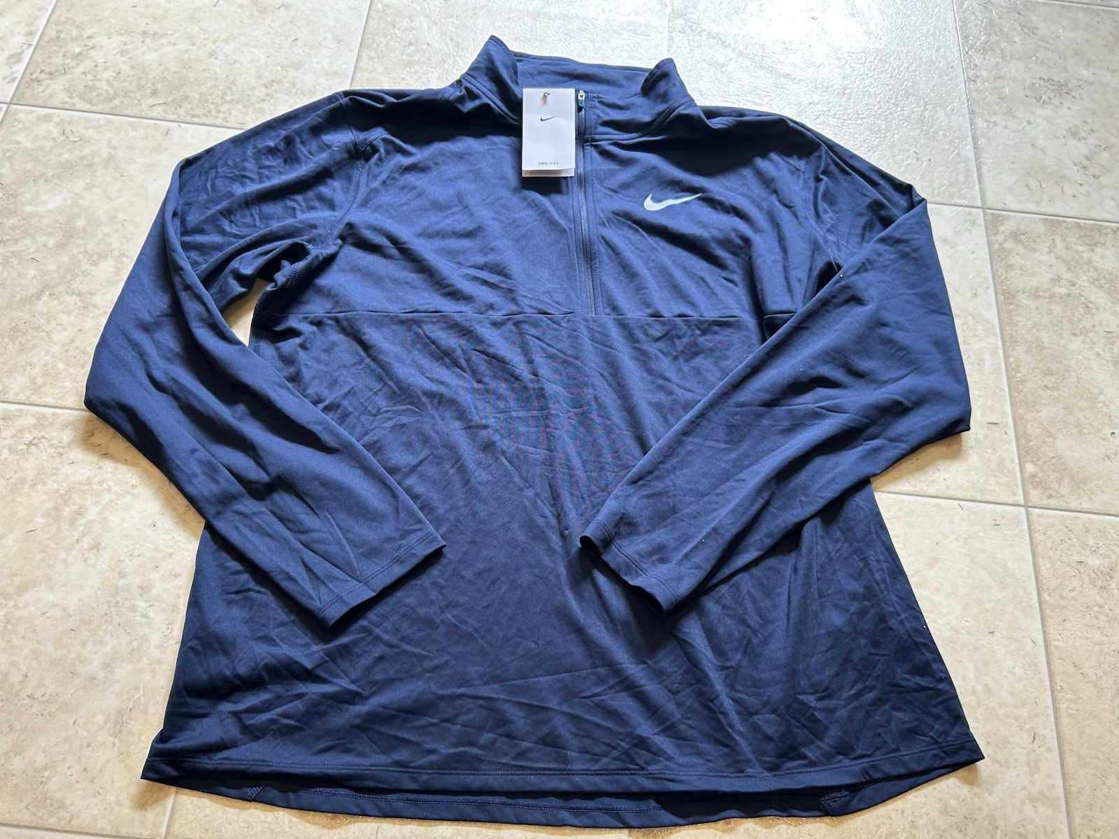 NEW Nike 1/4 Zip Shirt Dri Fit Quarter Zip Long Sleeve Men's XXL Lightweight NWT gallery