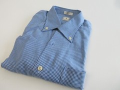 Peter Millar Men’s Blue Button Down Shirt w/ Copper Heads Patch Medium polo