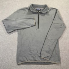 Patagonia Sweater Mens Medium Gray Piton Performance 1/4 Zip Hiking Mid Layer
