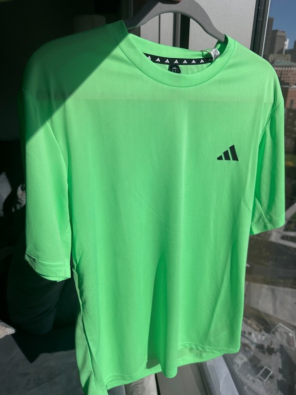 Men's adidas Train Essentials Training Tee - lime burst / black gallery
