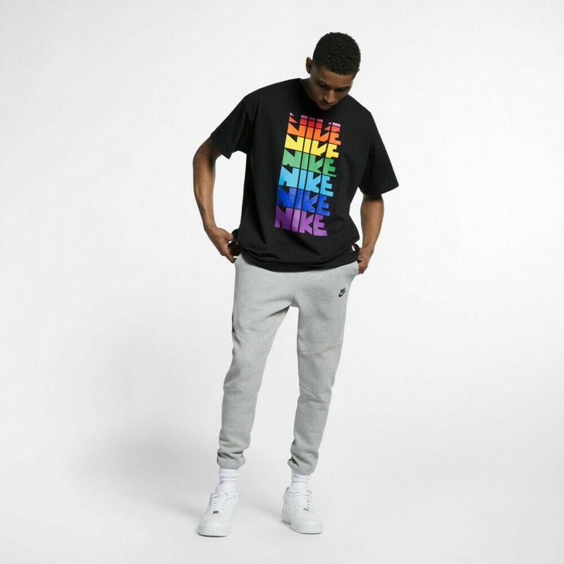 Nike GAY PRIDE BE True Gilbert Baker NikeLab LGBTQ MultiColor Rainbow L T-Shirt gallery