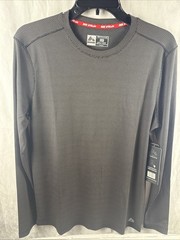 RBX X-Train Performance Men’s S – Knit Diamond Crew Neck Long Sleeve Black Shirt