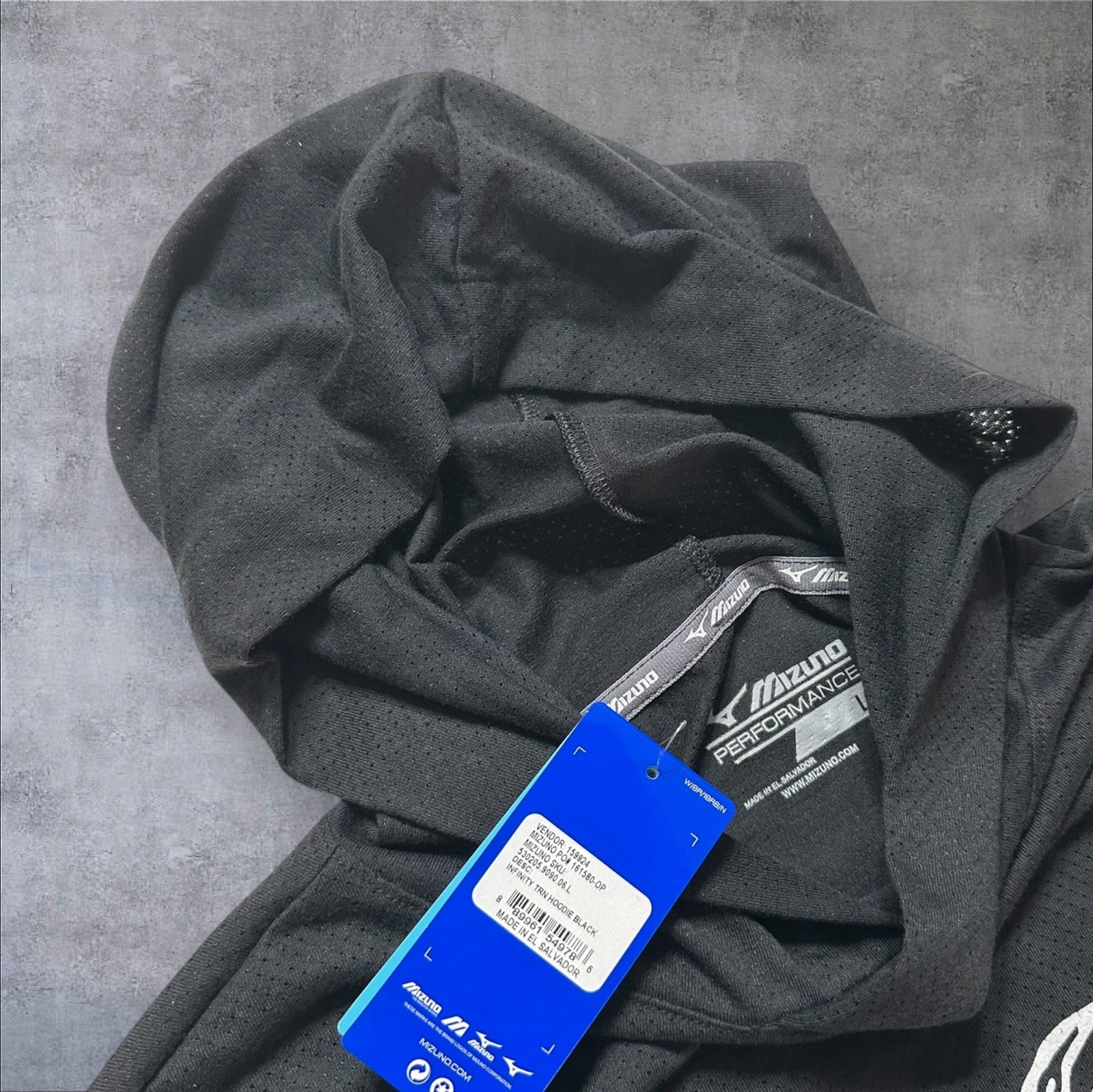 Mizuno Training Hoodie Men Large Black Long Sleeve Baseball Performance New gallery