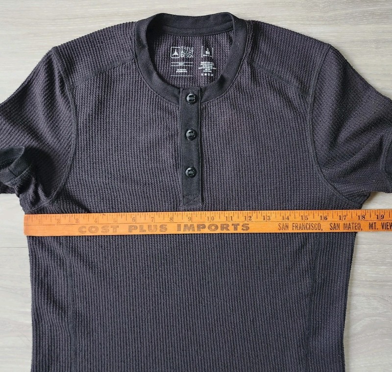 Triple Aught Design Shirt Mens Small Henley Merino Wool Blend Black USA Made gallery