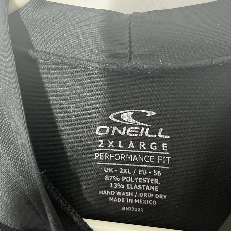 O’Neill Performance Fit Black Athletic Shirt XXL 2X 50+ UV Protection Sports gallery