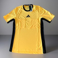 adidas Soccer Referee 24 Yellow Jersey Short Sleeve Crewneck IN8138 $65