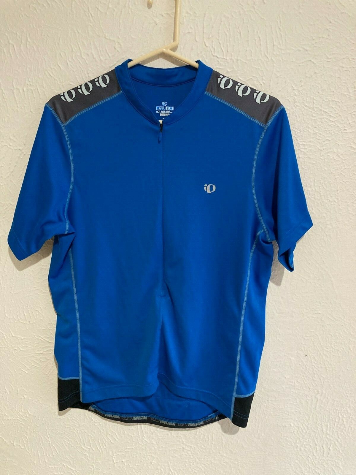 PEARL IZUMI SELECT MENS LARGE HALF ZIP SHORT SLEEVE PULLOVER BIKE SHIRT 100%POLY gallery