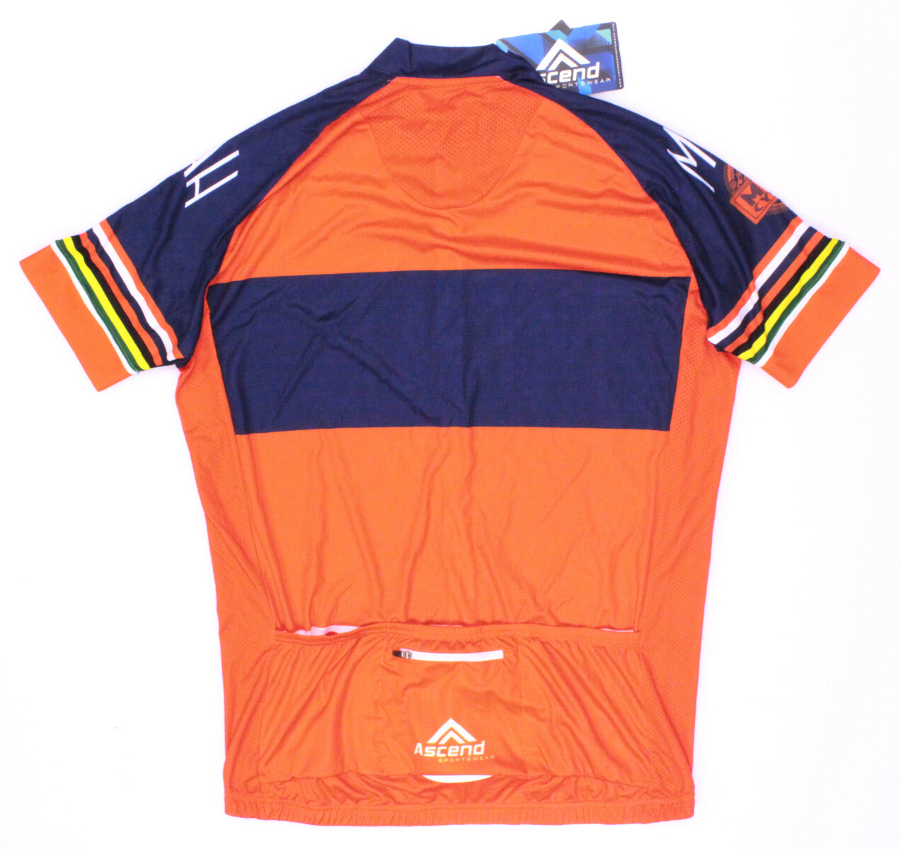 NWT - ASCEND Men's 'VOLARE ELITE' Orange Multi SHORT-SLEEVE FULL-ZIP T-SHIRT-XXL gallery