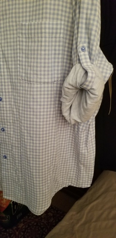 Tasso Elba Mens blue reed Button Up Shirt XXL gallery