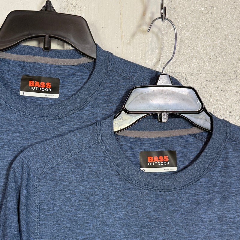 Bass Outdoor Men's Regular-Fit Quick-Dry T-Shirt set of 2, blue Small gallery