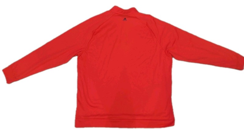 Adidas Size 2XL Mens Hot Pink Half Zip 3stripe Sleeve Athletic Pullover gallery