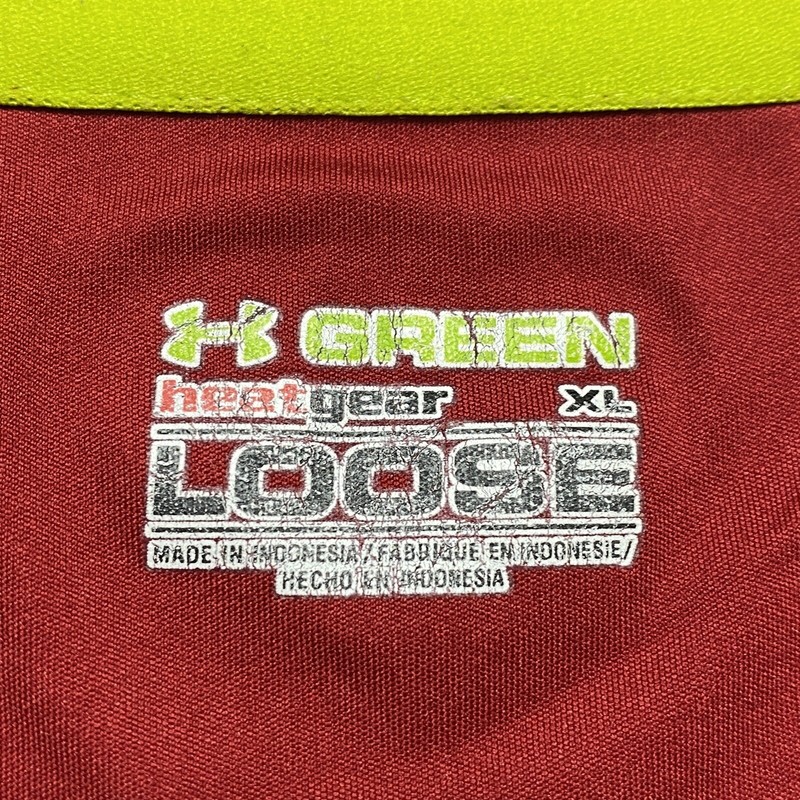 Under Armour Men's T Shirt Heat Gear Loose Size XL Red Short Sleeve Baseball SC gallery