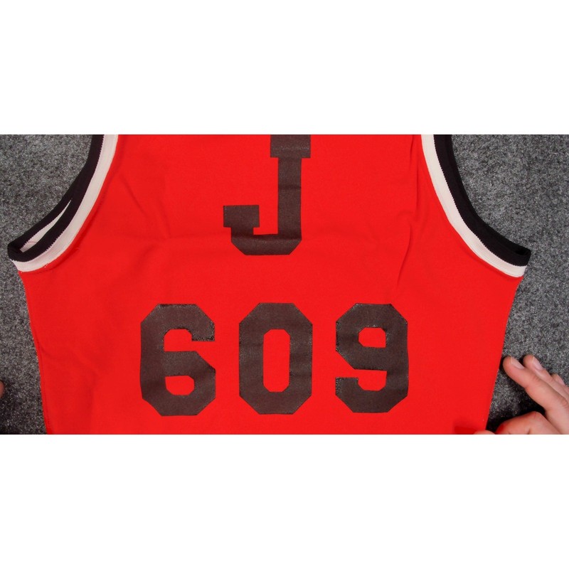 Vintage 70s Red Nylon Track Jersey Tank Top J 609 Rubber Graphic Mens XS gallery