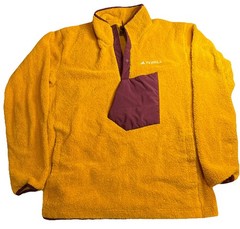 adidas Men’s Large Terrex XPloric High Pile Snap Fleece Pullover Yellow IB1138