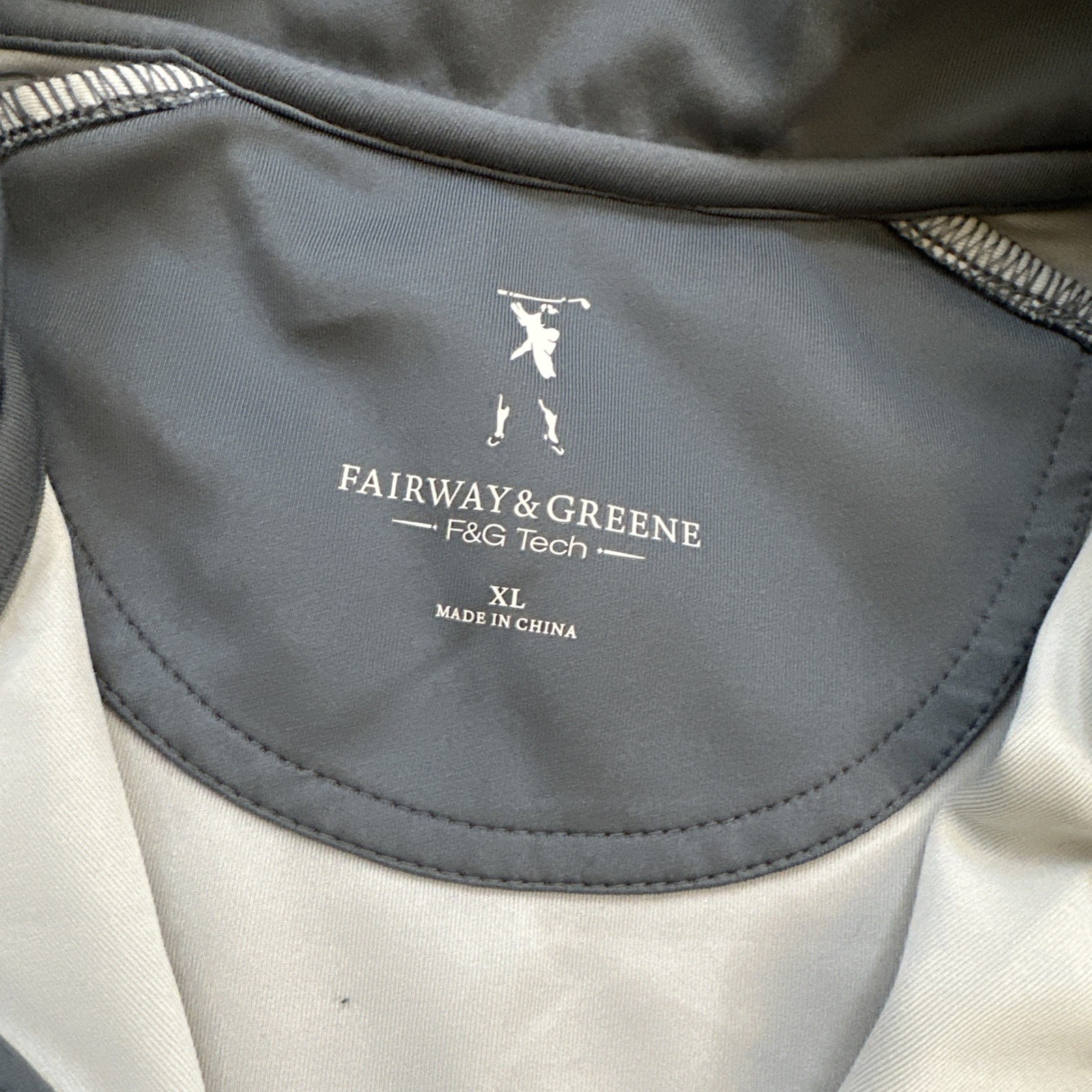 FAIRWAY & GREENE TECH POLY SPANDEX 1/4 ZIP GOLF PULLOVER-XL-green Geo Design gallery