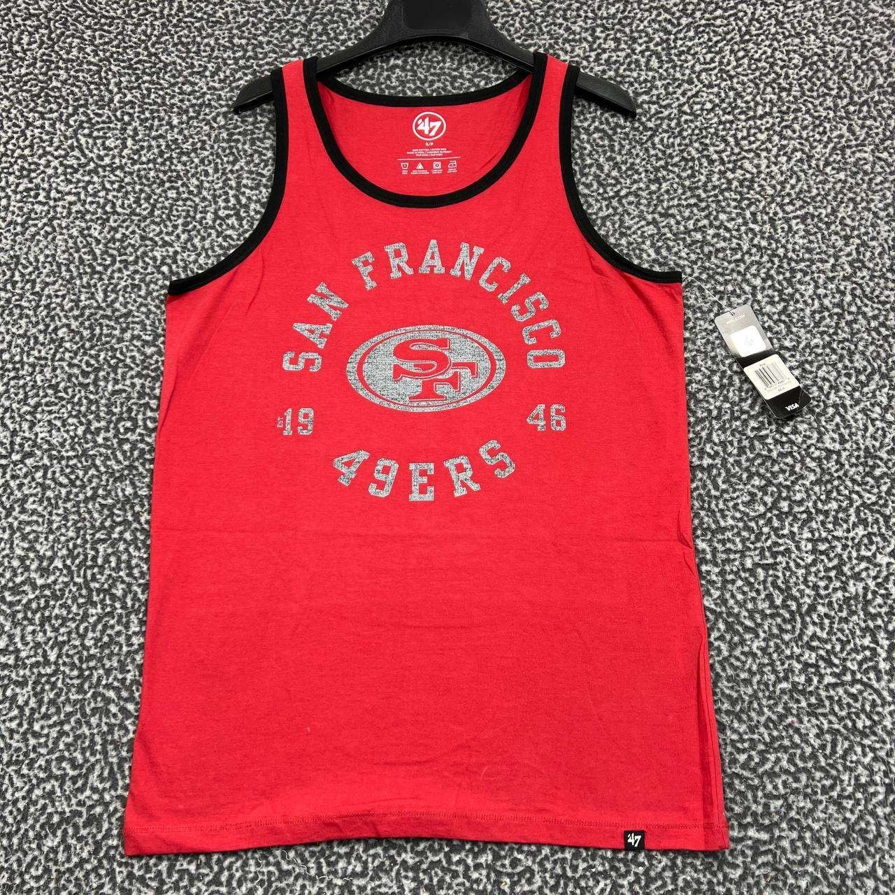 San Francisco 49ers Shirt Men Small Red 47 Brand Sleeveless Crew Neck New S gallery