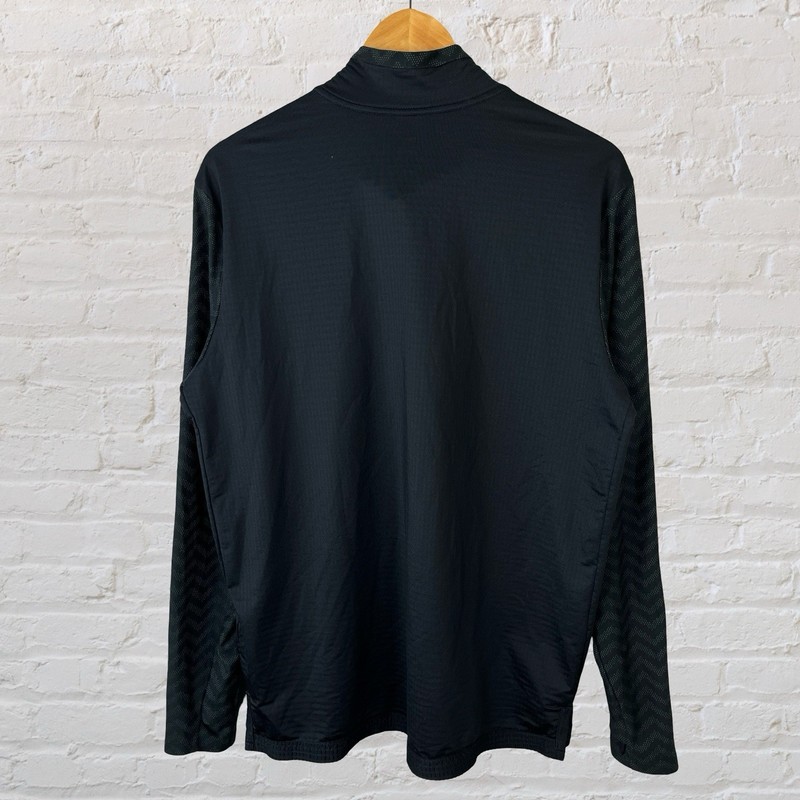 Nike Running Elements Dri-Fit 1/4 Zip Shirt Black Athletic Training Mens Large gallery